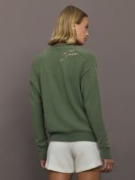 Whisper Featherweight Cardigan - Army Green - Image 6