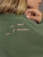 Whisper Featherweight Cardigan - Army Green - Image 3