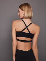 Luna Wrap Bra - Black - Image 3