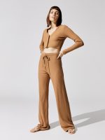 Ali Crop V Cardigan - Dune - Image 4
