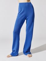 Zoe Wide Leg Pant - Cobalt Melange