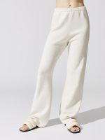 Zoe Wide Leg Pant - White Melange