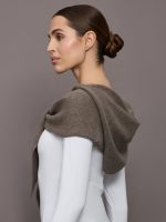 Rina Hooded Scarf - Truffle - Image 4