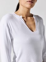 Arlette Notch Long Sleeve - White - Image 4