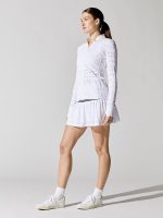 Zip Front Jacket - White Pointelle Lace With Neon Trim - Image 5