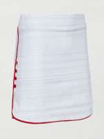 SIDE SNAP GOLF SKORT - White with Red Trim - Image 8