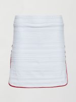 SIDE SNAP GOLF SKORT - White with Red Trim - Image 9
