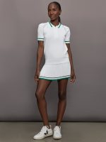 Knife Pleat Knit Skort - White with Green Trim - Image 3