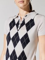 Argyle Polo - Grey And Blue - Image 4