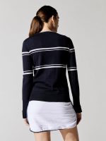 Tennis Anyone Sweater - Navy With White Stripes - Image 3