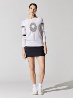 Racquet Sweater - White With Navy Stripes - Image 4