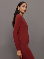 Monroe Cashmere Cardigan - Burgundy - Image 6