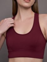 Instinct Longline Bra - Burgundy - Image 4