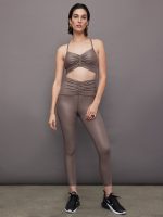Palma Gloss Longline Bra - Bronzed Pewter - Image 3