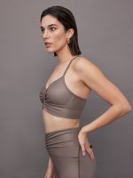 Palma Gloss Longline Bra - Bronzed Pewter - Image 5