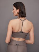 Palma Gloss Longline Bra - Bronzed Pewter - Image 6