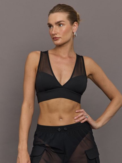 Solstice Longline Bra - Black