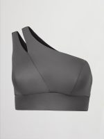 Tigress Gloss Long Line Bra - GUNMETAL