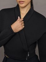 Volta Wrap Jacket - Black - Image 6