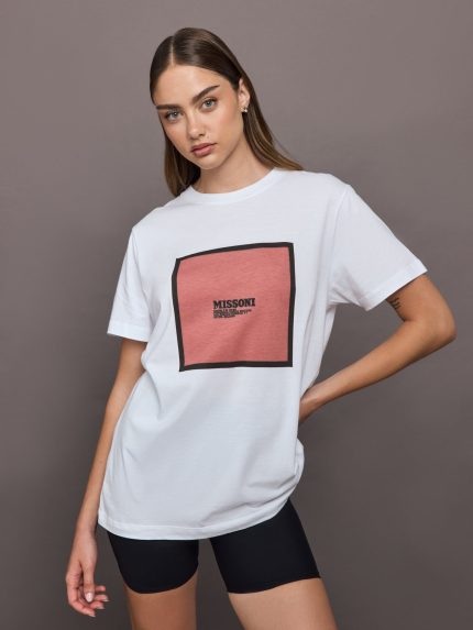 Missoni Short Sleeve t-shirt - Brilliant White/Pink