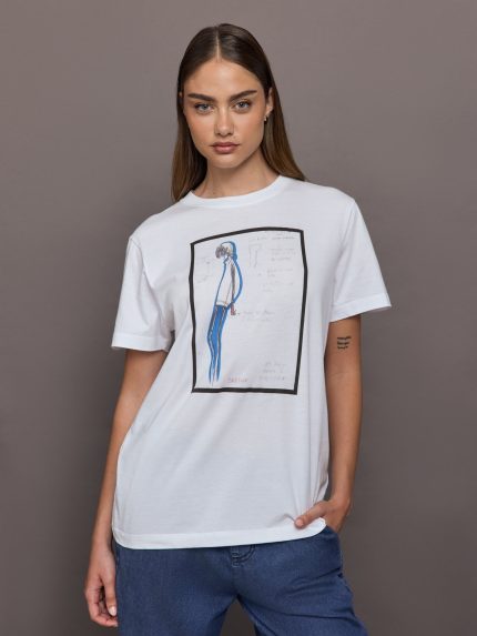 Short Sleeve t-shirt - Brilliant White/Blue