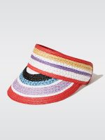 Straw Visor - Multi Fondo Bianco