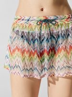 Lightweight Knit Shorts - Chevron Multi Zig Zag Stampa Chevron - Image 4