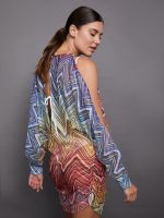Short Cover Up - Multi Chevron - Image 5