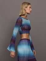 Long Sleeve Top - Multi Blue - Image 4