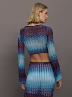 Long Sleeve Top - Multi Blue - Image 5