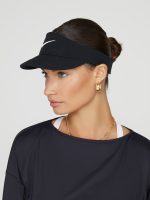 W NK AERO DF ADV ADVNTGE VISOR - Black/White