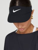 W NK AERO DF ADV ADVNTGE VISOR - Black/White - Image 3