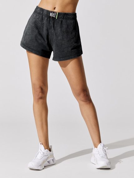 Sportswear High Rise Wash Short - Black-Black