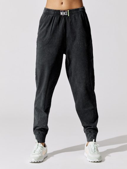 Sportswear High Rise Wash Pant - Black-Black