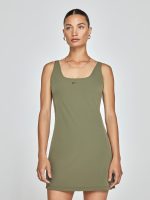 Nike Bliss Luxe Dress - Medium Olive/Clear