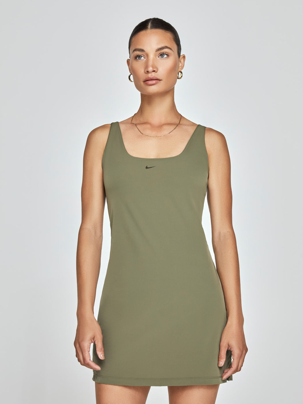 Nike Bliss Luxe Dress - Medium Olive/Clear - Image 1
