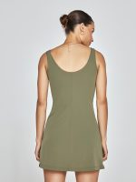 Nike Bliss Luxe Dress - Medium Olive/Clear - Image 6