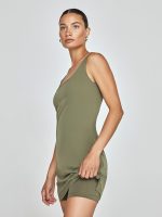 Nike Bliss Luxe Dress - Medium Olive/Clear - Image 7
