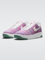 Air Force 1 Crater Flyknit Sneaker - Fuchsia Glow-White-Pink Blast-Green Glow - Image 3