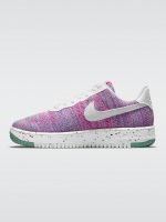 Air Force 1 Crater Flyknit Sneaker - Fuchsia Glow-White-Pink Blast-Green Glow - Image 6