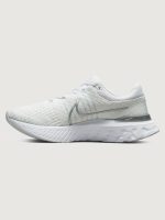 Nike React Infinity Run Flyknit 3 - White/Metallic Silver-Pure Platinum - Image 3