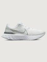 Nike React Infinity Run Flyknit 3 - White/Metallic Silver-Pure Platinum - Image 4
