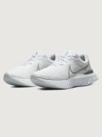 Nike React Infinity Run Flyknit 3 - White/Metallic Silver-Pure Platinum - Image 6