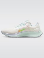 Nike Air Zoom Pegasus 38 Premium Sneaker - Summit White-Volt-Black-Aura - Image 3