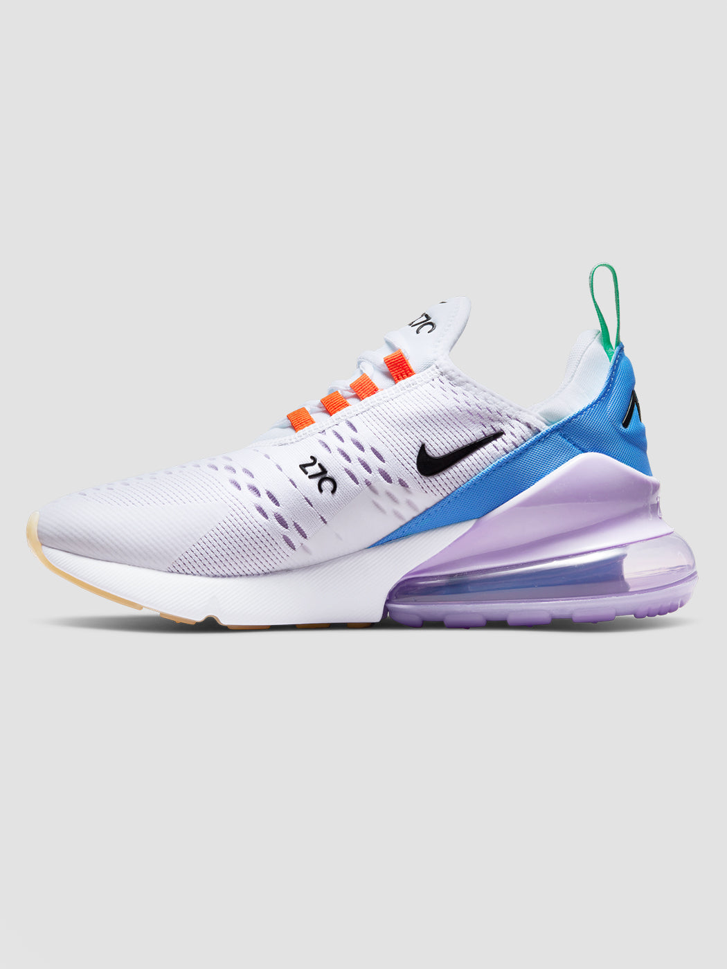 WMNS AIR MAX 270 - White/Black-Safety Orange-Green Glow - Image 4