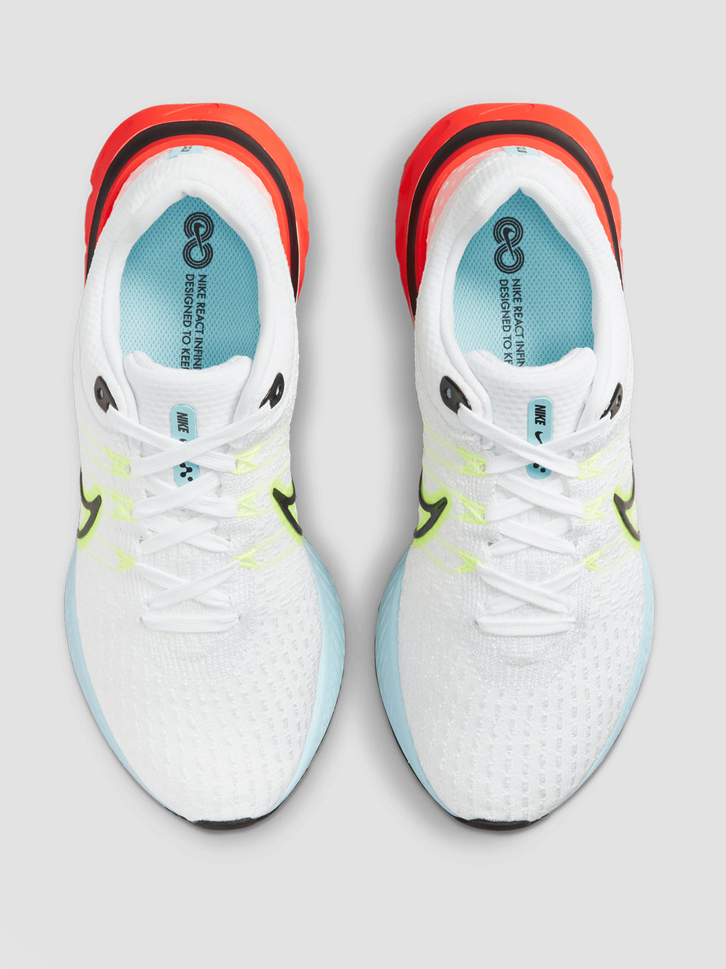 W NIKE REACT INFINITY RUN FK 3 - White/Black-Volt-Bright Crimson - Image 4