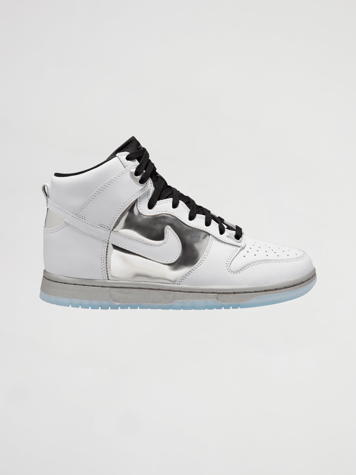 NIKE-DX5928-100-WHTWHI-Nike-Dunk-High-color-WHITE-WHITE-METALLIC-SILVER-BLACK_1 W NIKE DUNK HIGH SE - WHITE/WHITE-METALLIC SILVER-BLACK - Image 1