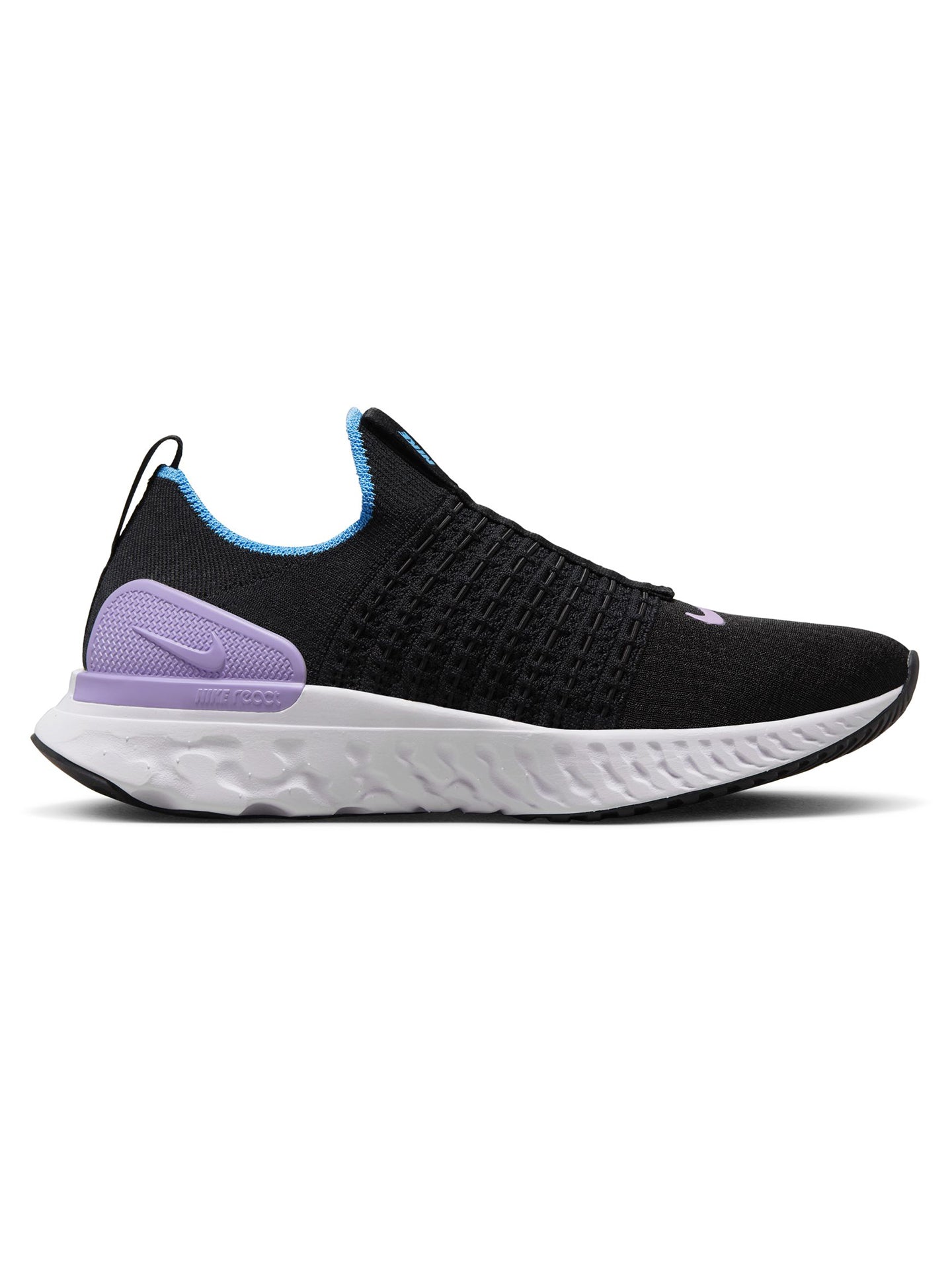 NIKE-DZ5213-001-W-NIKE-REACT-PHANTOM-RUN-FK-2-color-Black-Lilac-Barely-Grape-University-Blue_99 W NIKE REACT PHANTOM RUN FK 2 - Black/Lilac-Barely Grape-University Blue - Image 1