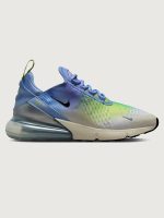 Multicolored sneaker with gradient design on a white background