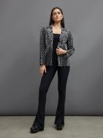 SINGLE BREASTED STRAIGHT FIT JACKET - STUDS - Image 6